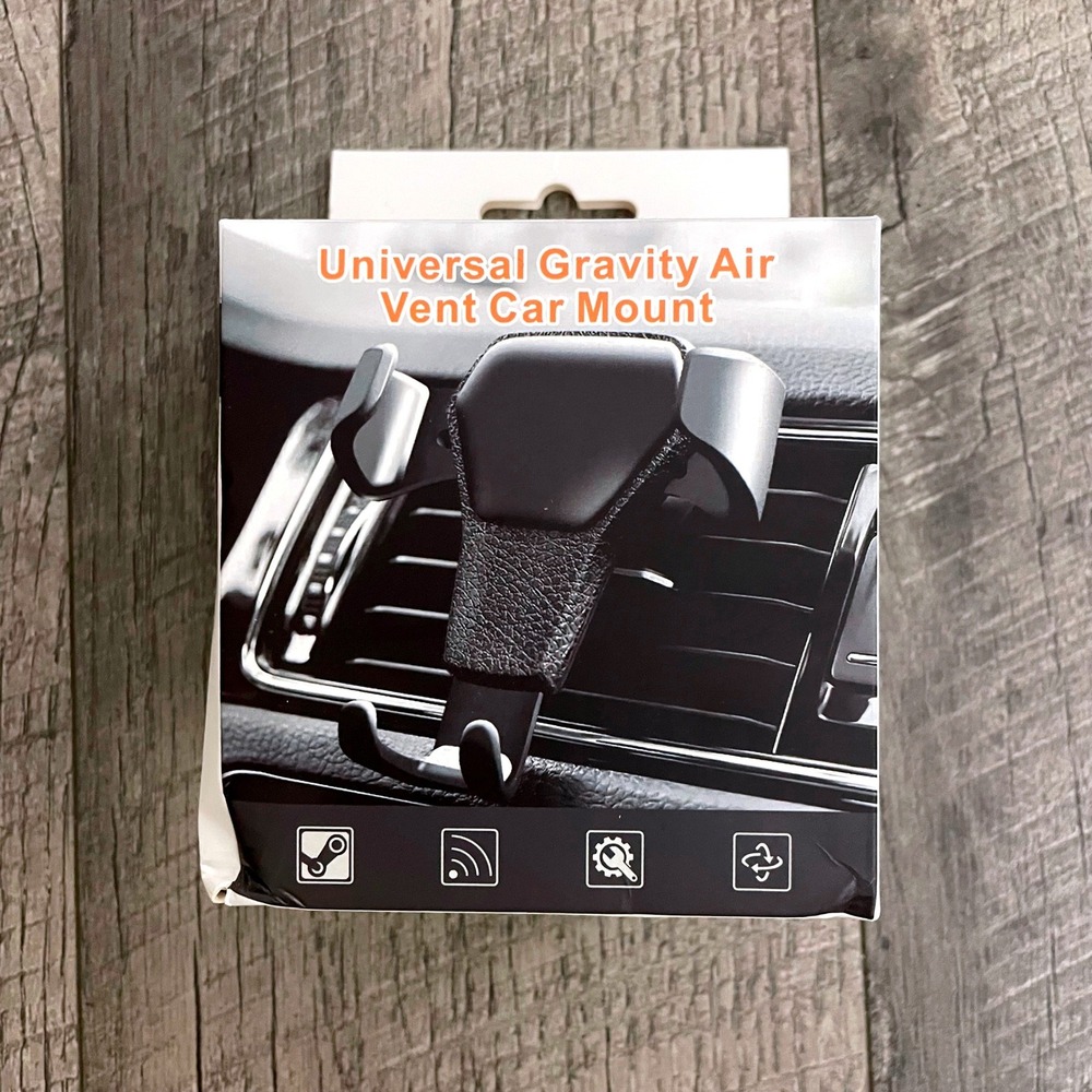 Universal Gravity Air Vent Car Mount YC001 Black Auto Clamping Phone Holder